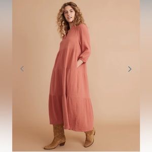 MARINE LAYER  Annabella Maxi Dress in Rosewood